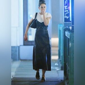 NWT Women’s Love and Legend Gingham Midi Lace Slip Dress 16 Black